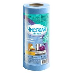 Бытовая химия ТД НХК ЧИСТЮЛЯ ЛЕГКАЯ салфетки вискозные многоразовые в рулоне 20 шт