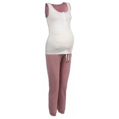 Пижама Мамин домKoritsa, размер 50. бежевый/розовый