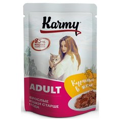Влажный корм для кошек Karmy с курицей 80 г (кусочки в желе)