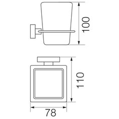 Стакан для зубных щеток Veragio RAMBA VR.RMB-4940.CR