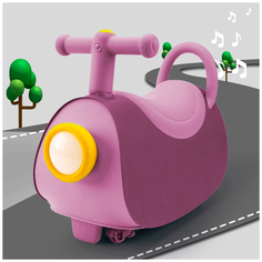 Детская каталка-толокар Arolo Little Hero 3в1 с безопасными колесами, скрытой нишей для игрушек, встроенными мелодиями и передним фонарем, цвет красный