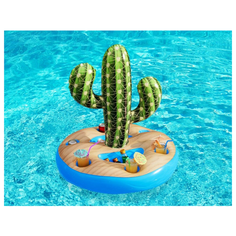 Плавающий надувной бар для охлаждения напитков Кактус, 94х70 см, BestWay, арт. 43244,