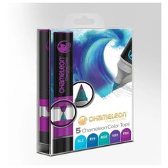 Набор цветовых блендеров "Chameleon" Cool Tones, холодные тона 5 шт.