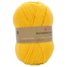 Пряжа Пехорка Мериносовая (50%шерсть, 50%акрил) (12-Желток) 10 шт