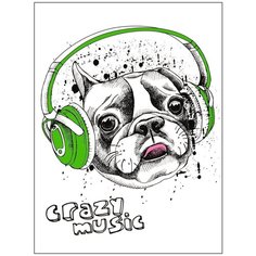 Картина на исскуственном холсте Woozzee Сумасшедшая музыка PKI-372-283817