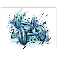 Картина Woozzee Две гантели PKI-767-283817