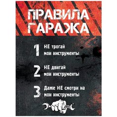 Картина интерьерная Woozzee Три правила гаража PKI-632-283817