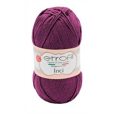 Пряжа Etrofil INCI 100гр. 230м (100% акрил Premium антипиллинг) (70678 фиолетовый) 5 шт