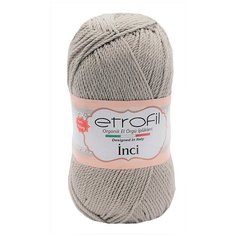 Пряжа Etrofil INCI 100гр. 230м (100% акрил Premium антипиллинг) (70997 серый) 5 шт
