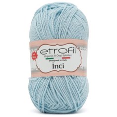 Пряжа Etrofil INCI 100гр. 230м (100% акрил Premium антипиллинг) (75060 ледяной синий) 5 шт