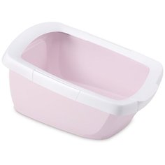 IMAC туалет-лоток для кошек FUNNY с высокими бортами 62х49,5х33h см, нежно-розовый