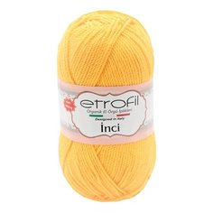 Пряжа Etrofil INCI 100гр. 230м (100% акрил Premium антипиллинг) (72043 темно-желтый) 5 шт