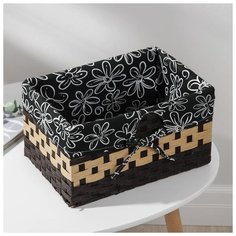 Корзина для хранения Доляна плетеная, "Цветок", 31*22*14 см (5457802)