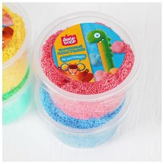 Шариковый пластилин ДобрБобр с блестками, 4 цвета, 500 мл