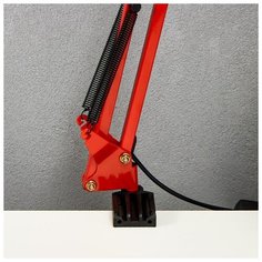 Лампа настольная Risalux на шарнире, "Крус, красная", E27, 40 W