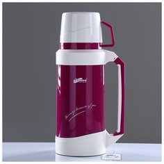 Термос Take it easy "DayDays" 1 л, сохраняет тепло 12 ч, 2 кружки, 15*32 см