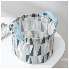 Корзина для мелочей Доляна "Рио", 21*21*20 см, голубая (5453891)