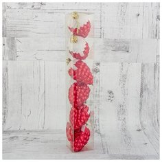 Украшение елочное Зимнее волшебство "Ягодка", 6 шт, 6,5*4 см красные (3259760)