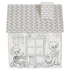 Домик-раскраска ZABIAKA "Мой гараж", 3 в 1