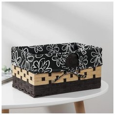 Корзина для хранения Доляна плетеная, "Цветок", 27*17,5*12 см (5457801)