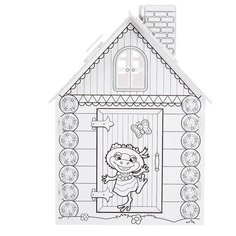 Домик-раскраска ZABIAKA "Терем-теремок", 3 в 1