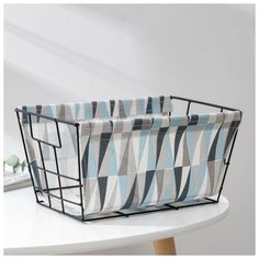 Корзина для хранения Доляна "Рио", 30*21*15,5 см, голубая (5453888)