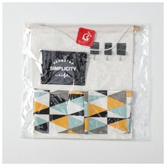 Органайзер с карманами Доляна подвесной, "Рио", 3 отделения, 32*34,5 см, бирюзовый (5453893)