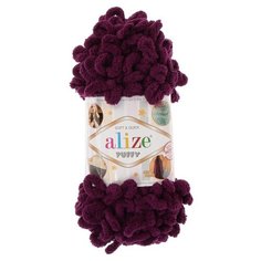 Пряжа ALIZE "Puffy", 100% микрополиэстер, 9 м*100 г, 111 баклажан