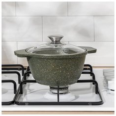 Кастрюля Kukmara Trendy style,1 л, стеклянная крышка, антипригарное покрытие