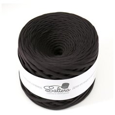 Пряжа трикотажная Saltera широкая, 100 м*300 г, 7-9 мм, 02 черная