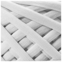 Пряжа трикотажная Saltera широкая, 100 м*300 г, 7-9 мм, 01 белая