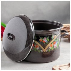 Кастрюля Лысьвенские эмали цилиндрическая, "Красава", 4,5 л