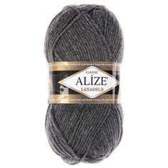 Пряжа ALIZE "Lanagold", 51% акрил, 49% шерсть, 240 м*100 г, 182 средне-серый меланж