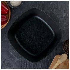 Кастрюля Kukmara Titanium pro, 6,5 л, 28*28 см, стеклянная крышка, антипригарное покрытие