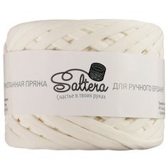 Пряжа трикотажная Saltera широкая, 100 м*300 г, 7-9 мм, 20 молочная
