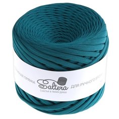 Пряжа трикотажная Saltera широкая, 100 м*300 г, 7-9 мм, 97 темная ель