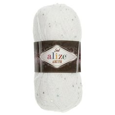 Пряжа ALIZE "Sal abiye", 410 м*100 г, 55 белая