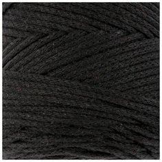 Пряжа-шнур YarnArt "Macrame Cotton", 15% полиэстер, 85% хлопок, 225 м/250 гр, (750 черный)