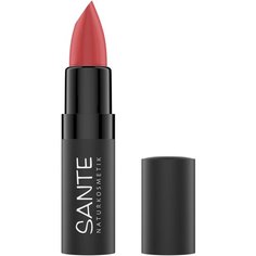 Sante Naturkosmetik помада для губ матовая с маслом какао, оттенок 04 Pure Rosewood