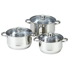 Набор кастрюль Maestro MR 2020-6XL 6 пр. серебристый