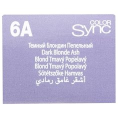 Matrix Color Sync краска для волос без аммиака, 6A темный блондин пепельный, 90 мл