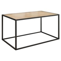 Столик журнальный MEBELSON Стиль 1, ДхШ: 94 х 49 см, черный муар/дуб сонома