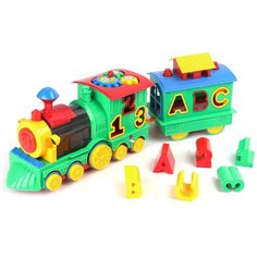 Развивающая игрушка Jinkaixuan toys Поезд с цифрами 80920, зеленый