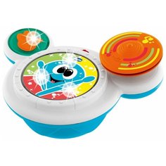 Интерактивная развивающая игрушка Chicco Барабан, белый/синий/оранжевый