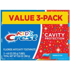 Kids Crest Cavity Protection Sparkle Fun – Набор из 3 детских зубных паст