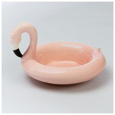 Миска сервировочная керамическая "Floatie Flamingo", цвет: розовый Doiy