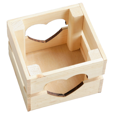 Кашпо Дарим красиво Однушка Лайт Сердце 12x11x9 см натуральный