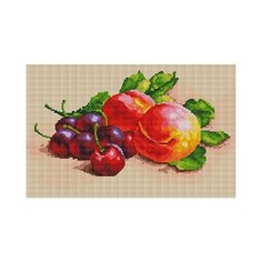 Кристальная мозаика Фрея "Персики и черешня", 28*44 см (ALV-1 07)