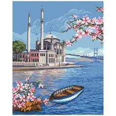 Кристальная мозаика (алмазная вышивка) "ФРЕЯ" ALVK-29 "Стамбул в цветах весны" 40 х 50 см