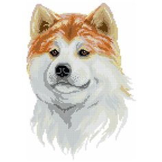 Кристальная мозаика (алмазная вышивка) "ФРЕЯ" ALVR-140 "Дружелюбный акита-ину" 35 х 25 см